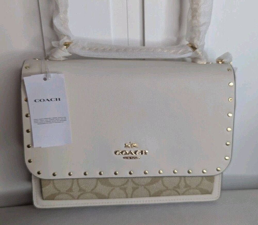 Coach Klare Crossbody - Light Khaki Multi, Snakeskin Embossed, NWT